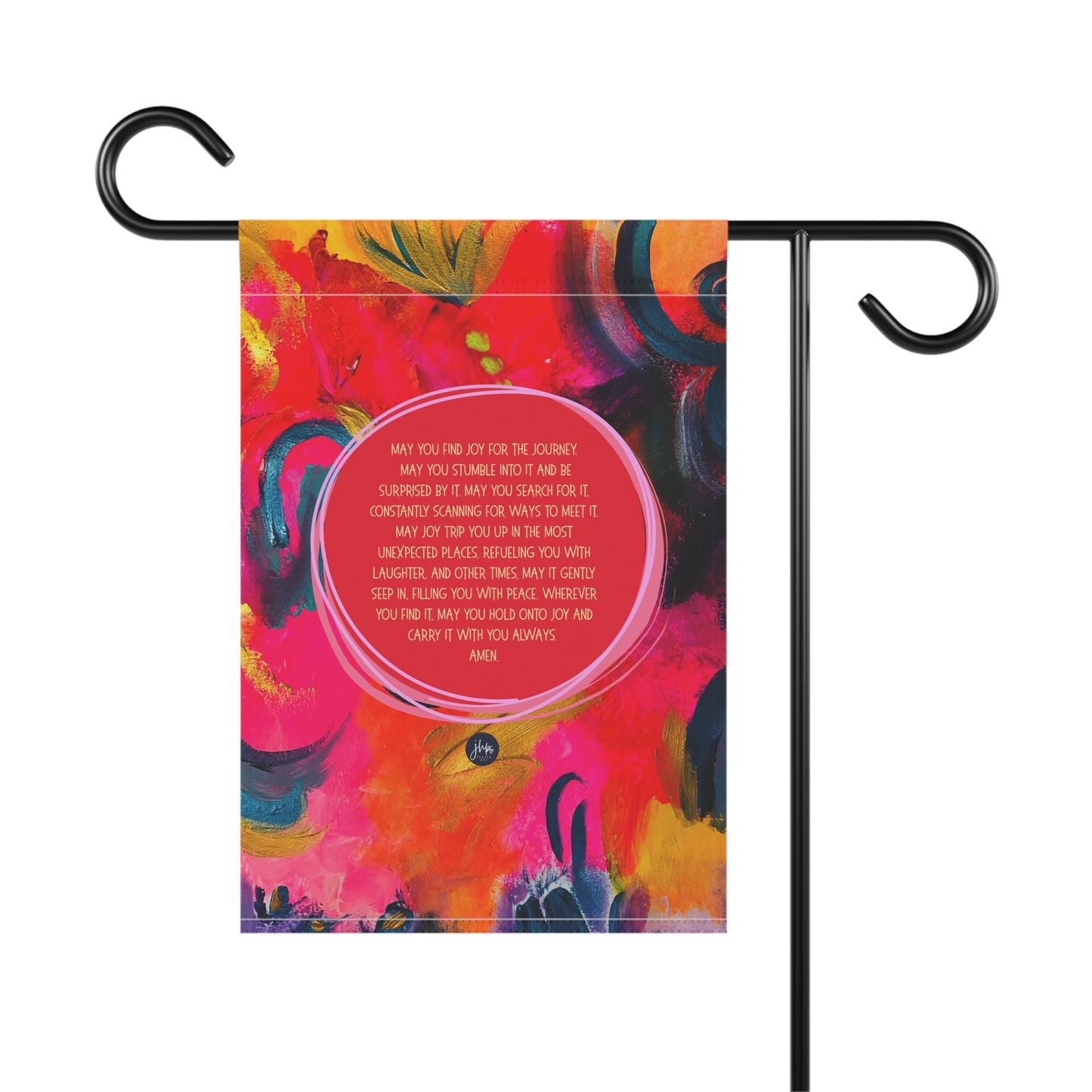 Garden Flag — "Joy for the Journey" Colorful Inspirational Yard Banner