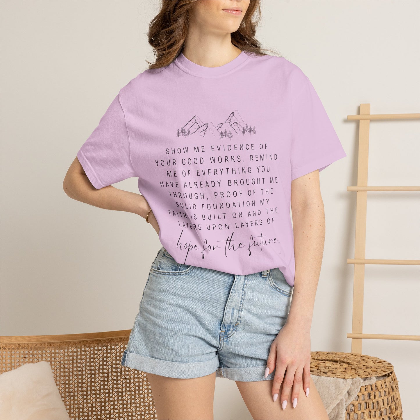 Faith Script T-Shirt — "Layers of Hope" Inspirational Christian Tee