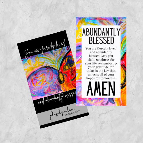 Abundantly Blessed Prayer Card