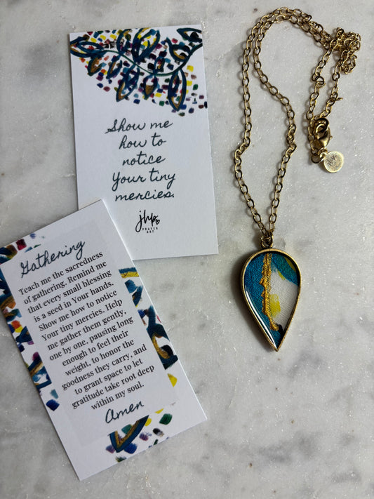 Gathering, a jhp Prayer Art original Signature Necklace (1)