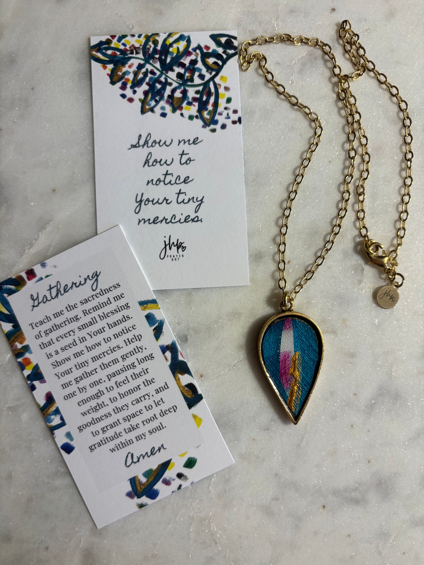 Gathering, a jhp Prayer Art original Signature Necklace (3)