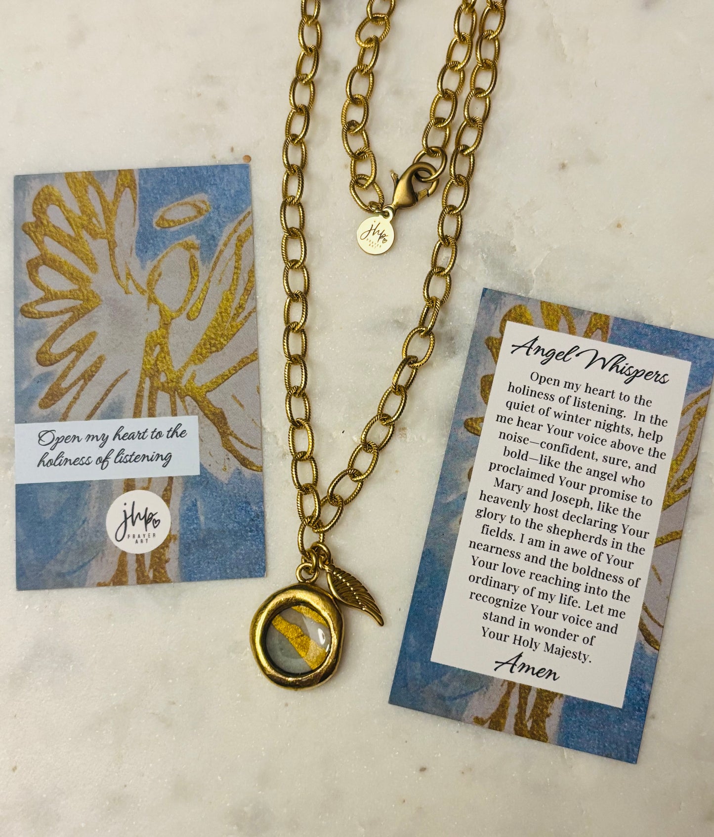 Angel Whispers, a jhp Prayer Art original Signature Necklace (2)