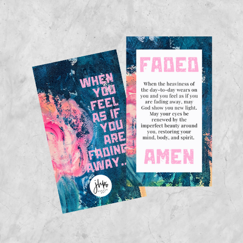 Faded Prayer Card