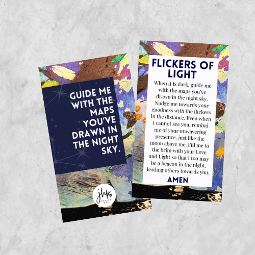 Flickers of Light Prayer Card