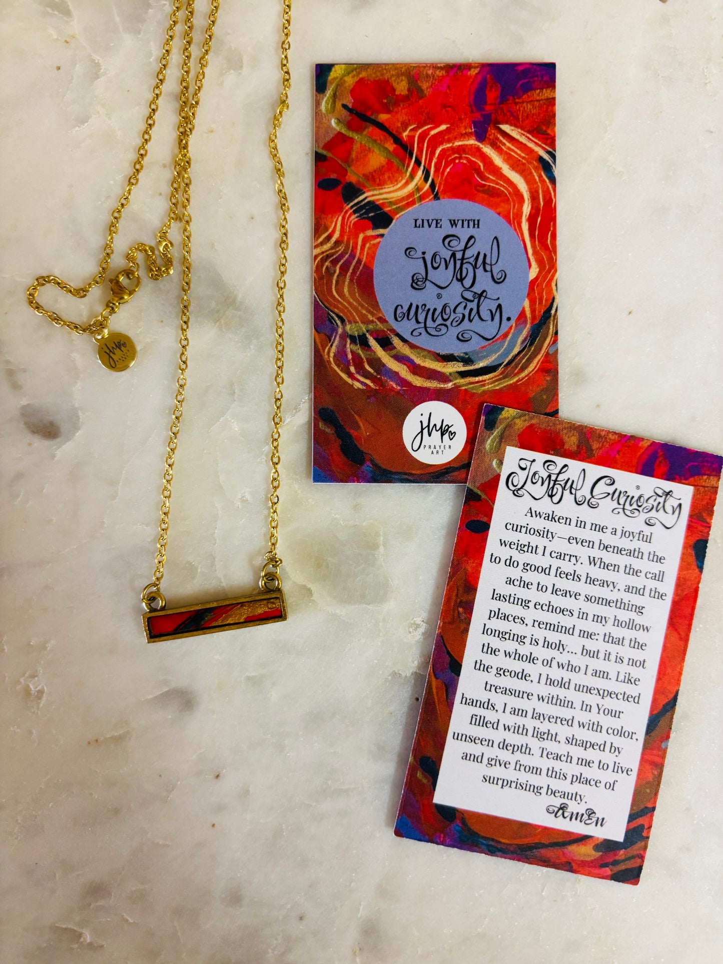 Joyful Curiosity, a jhp Prayer Art original Signature Necklace (16)