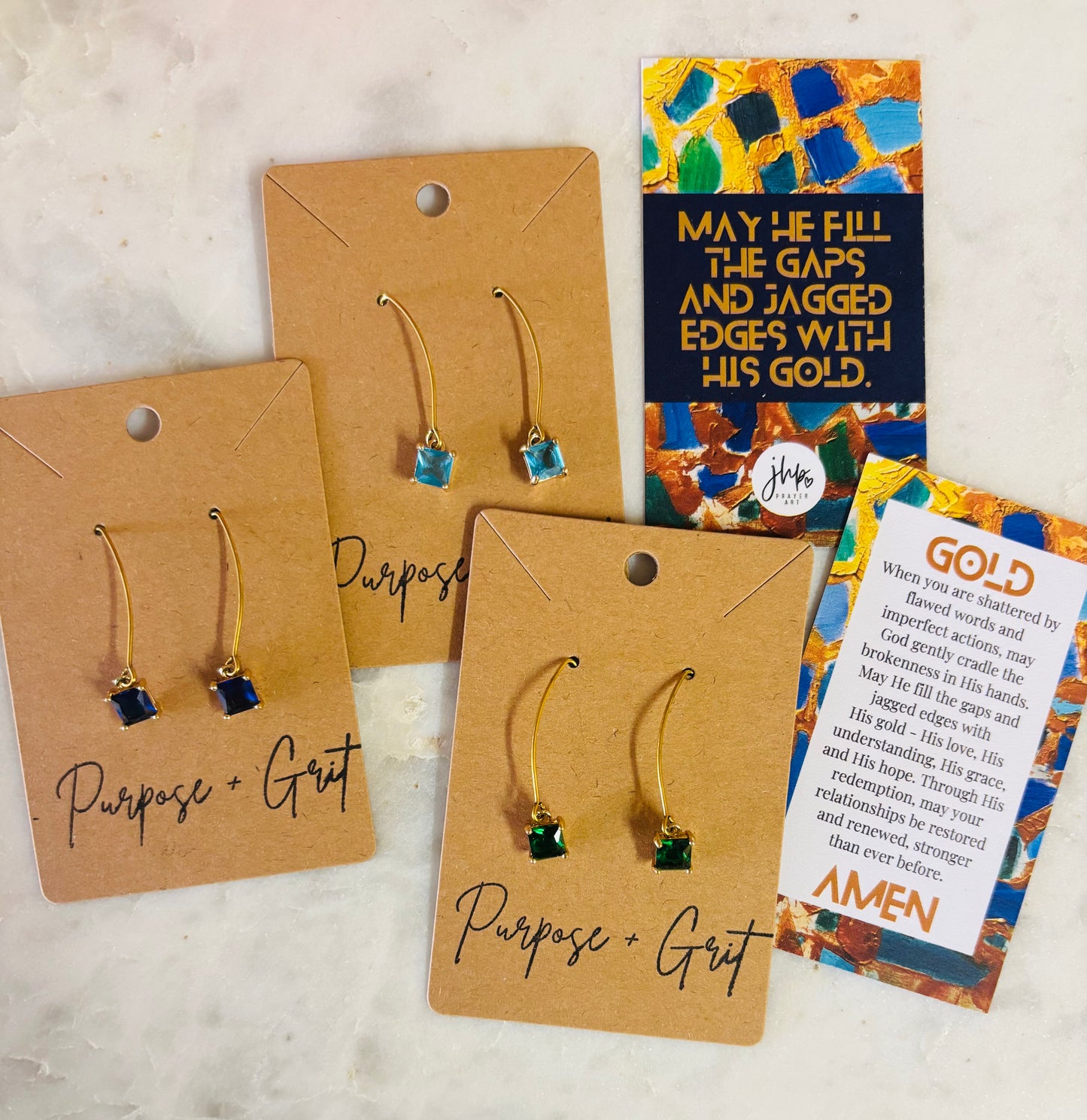 Gold Prayer Earrings