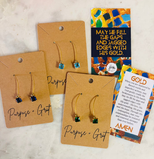 Gold Prayer Earrings