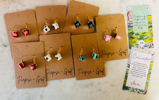 Connected Coffee Cup Earrings
