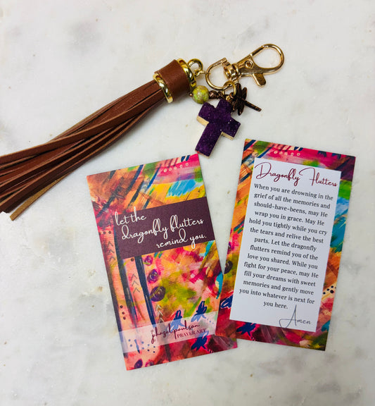 Dragonfly Flutters Tassel Keychain