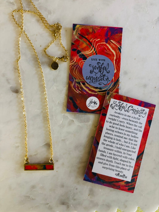"Joyful Curiosity" – A jhp, Prayer Art Signature Original Necklace (2)
