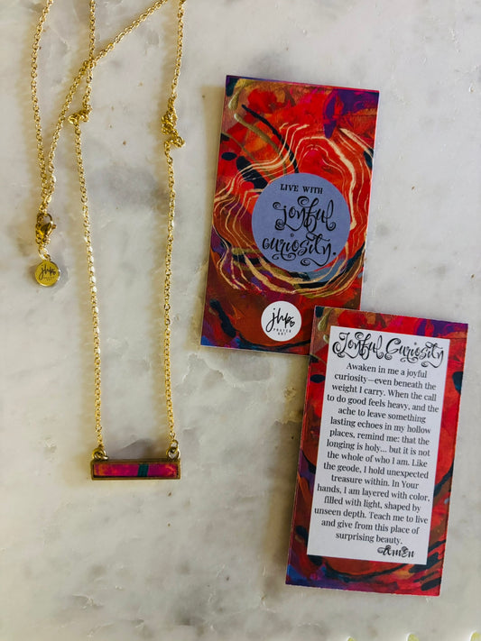 "Joyful Curiosity" – A jhp, Prayer Art Signature Original Necklace (5)