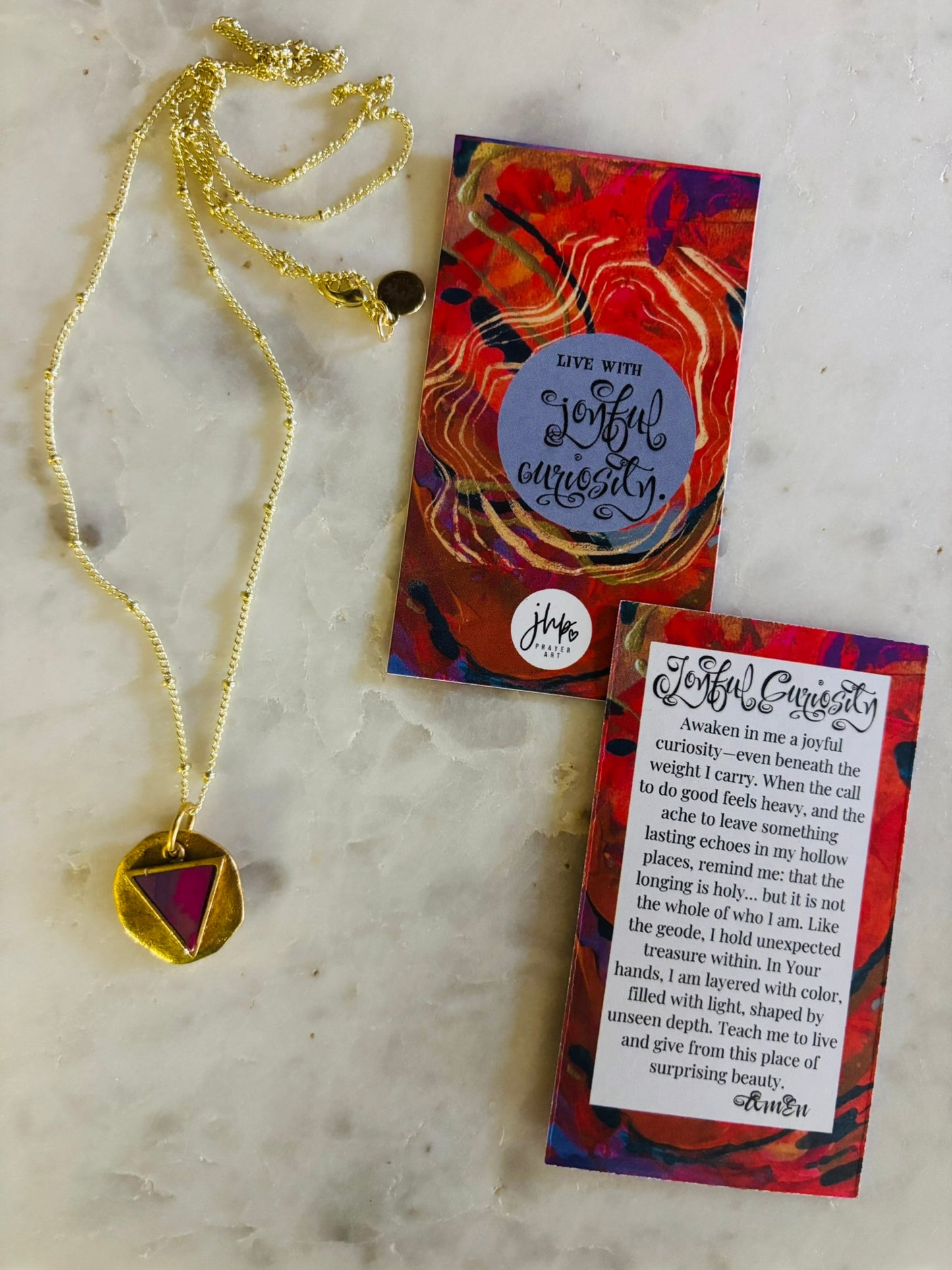 "Joyful Curiosity" – A jhp, Prayer Art Signature Original Necklace (6)