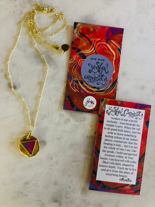 "Joyful Curiosity" – A jhp, Prayer Art Signature Original Necklace (6)