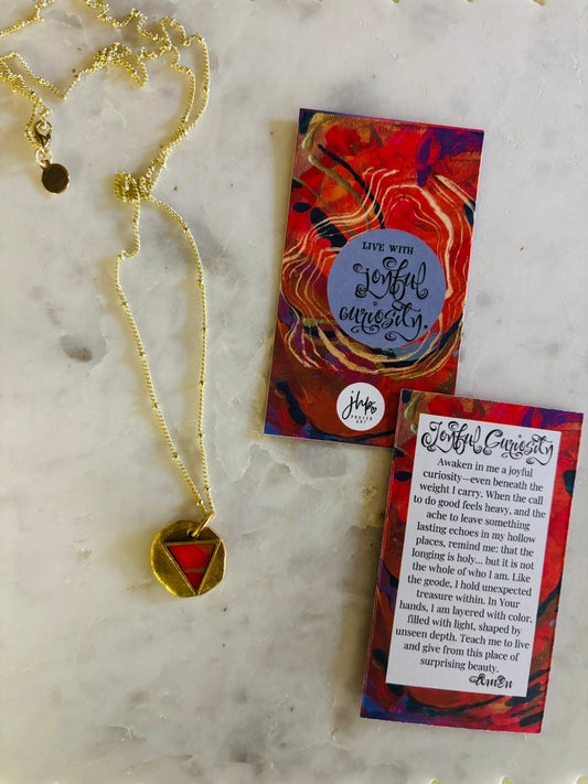 "Joyful Curiosity" – A jhp, Prayer Art Signature Original Necklace (7)