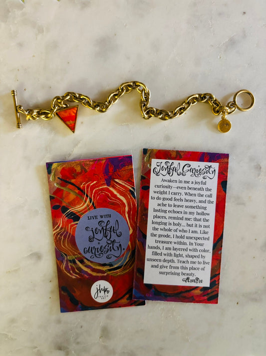 "Joyful Curiosity" – A jhp, Prayer Art Signature Original Bracelet (8)