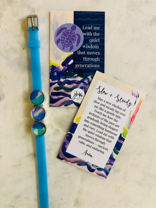 "Slow and Steady" – A jhp, Prayer Art Signature Original Bracelet (1)