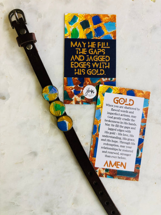 "Gold" – A jhp, Prayer Art Signature Original Bracelet (1)