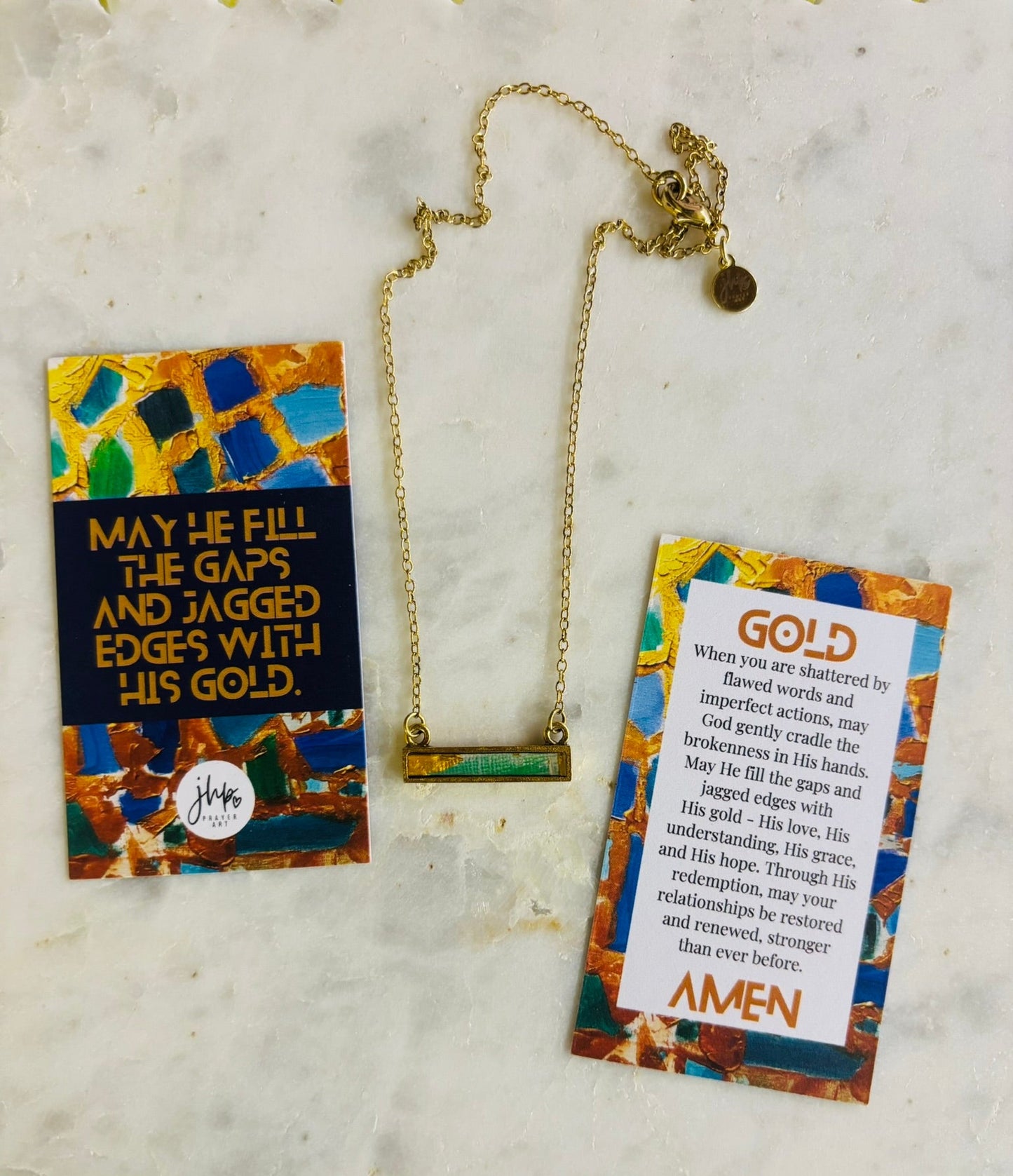 "Gold" – A jhp, Prayer Art Signature Original Necklace (2)