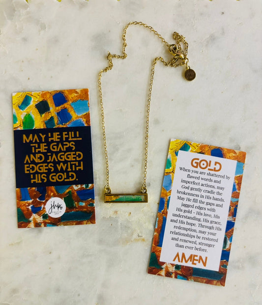 "Gold" – A jhp, Prayer Art Signature Original Necklace (2)