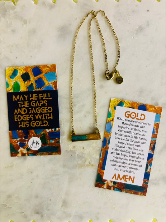 "Gold" – A jhp, Prayer Art Signature Original Necklace (3)