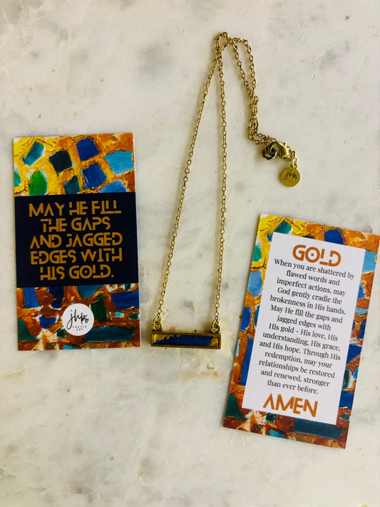 "Gold" – A jhp, Prayer Art Signature Original Necklace (4)