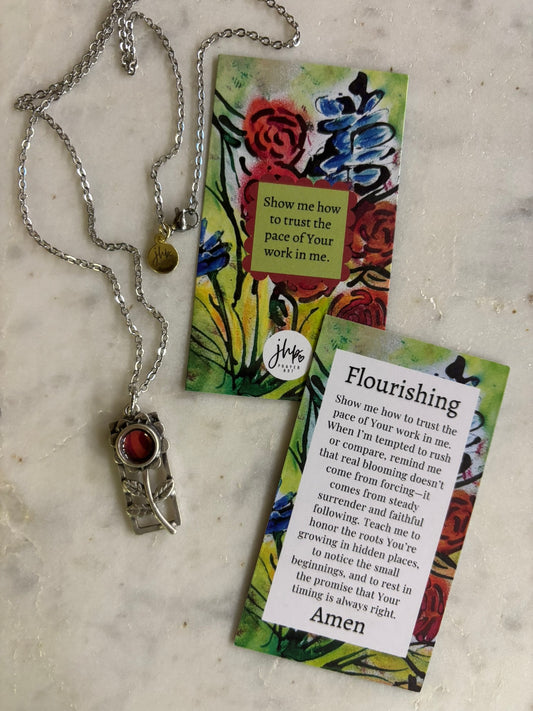 "Flourishing" – A jhp, Prayer Art Signature Original Necklace (1)