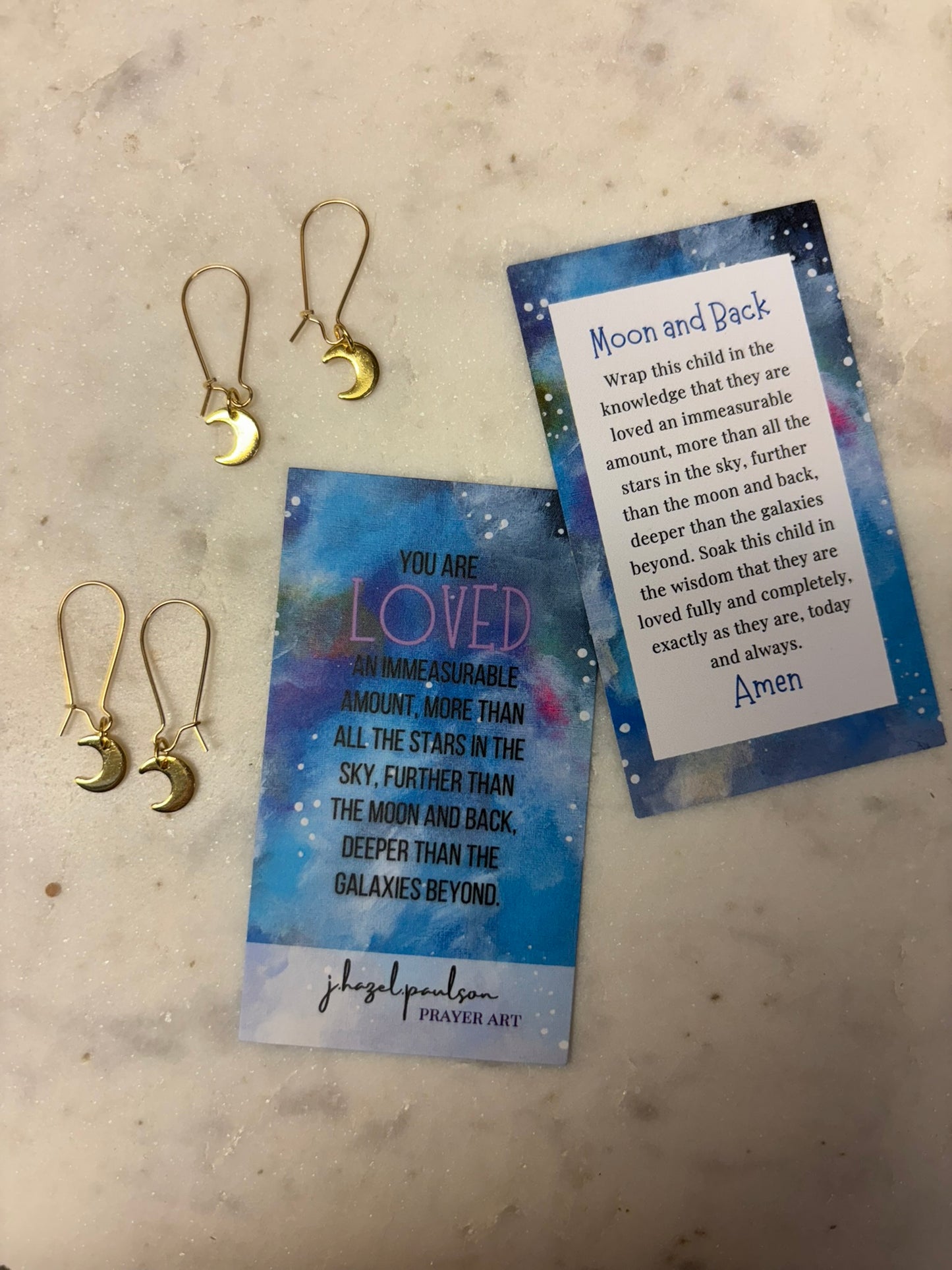 Moon and Back Earrings