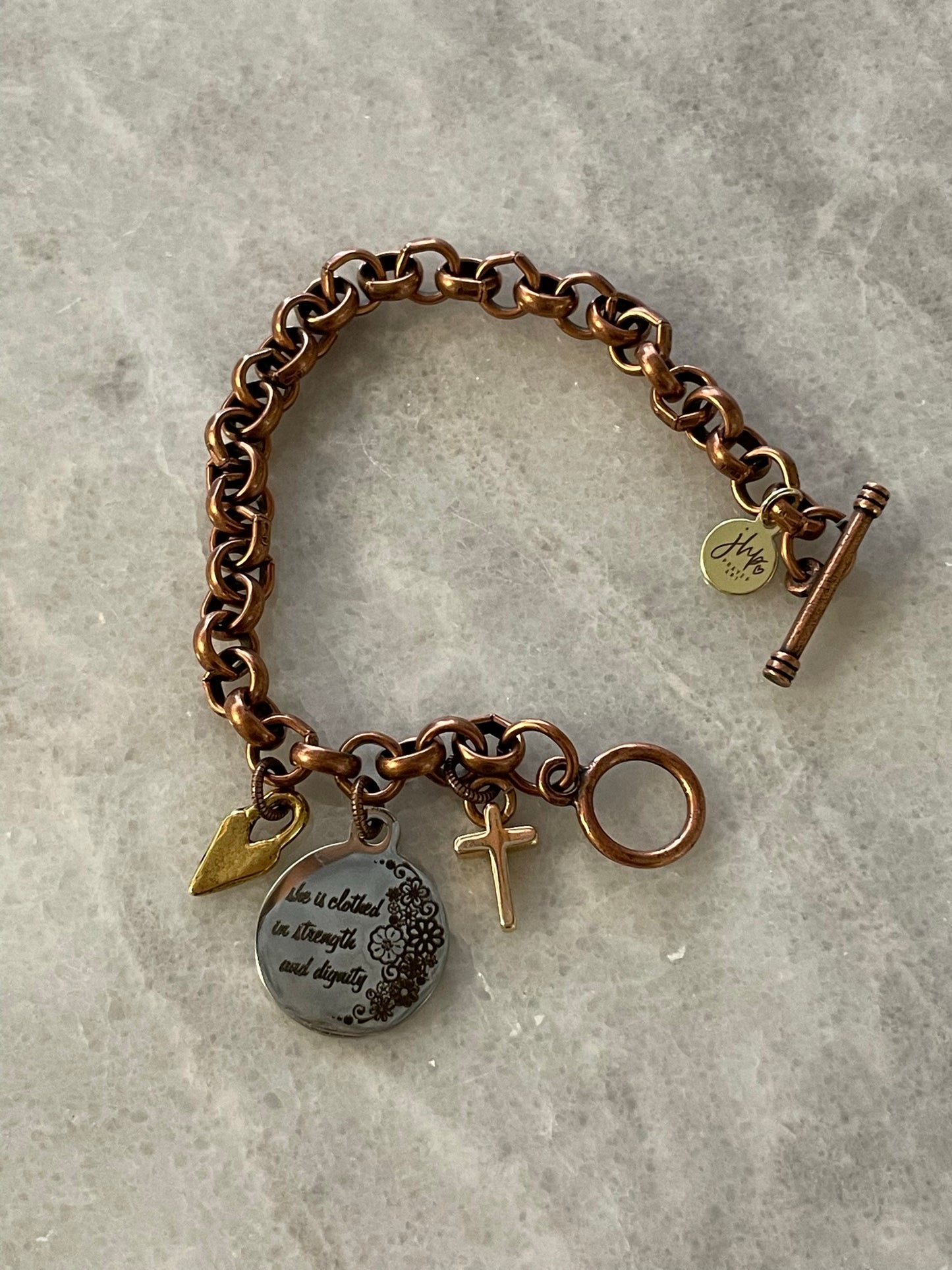 Warrior Courage Mixed Metal Bracelet by jhp, Inspired