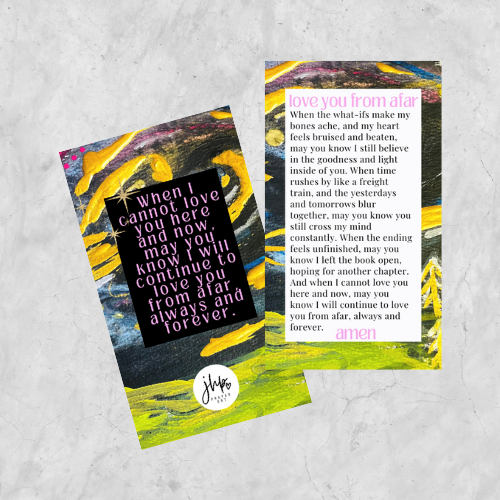 Love You From Afar Prayer Card – Purpose + Grit