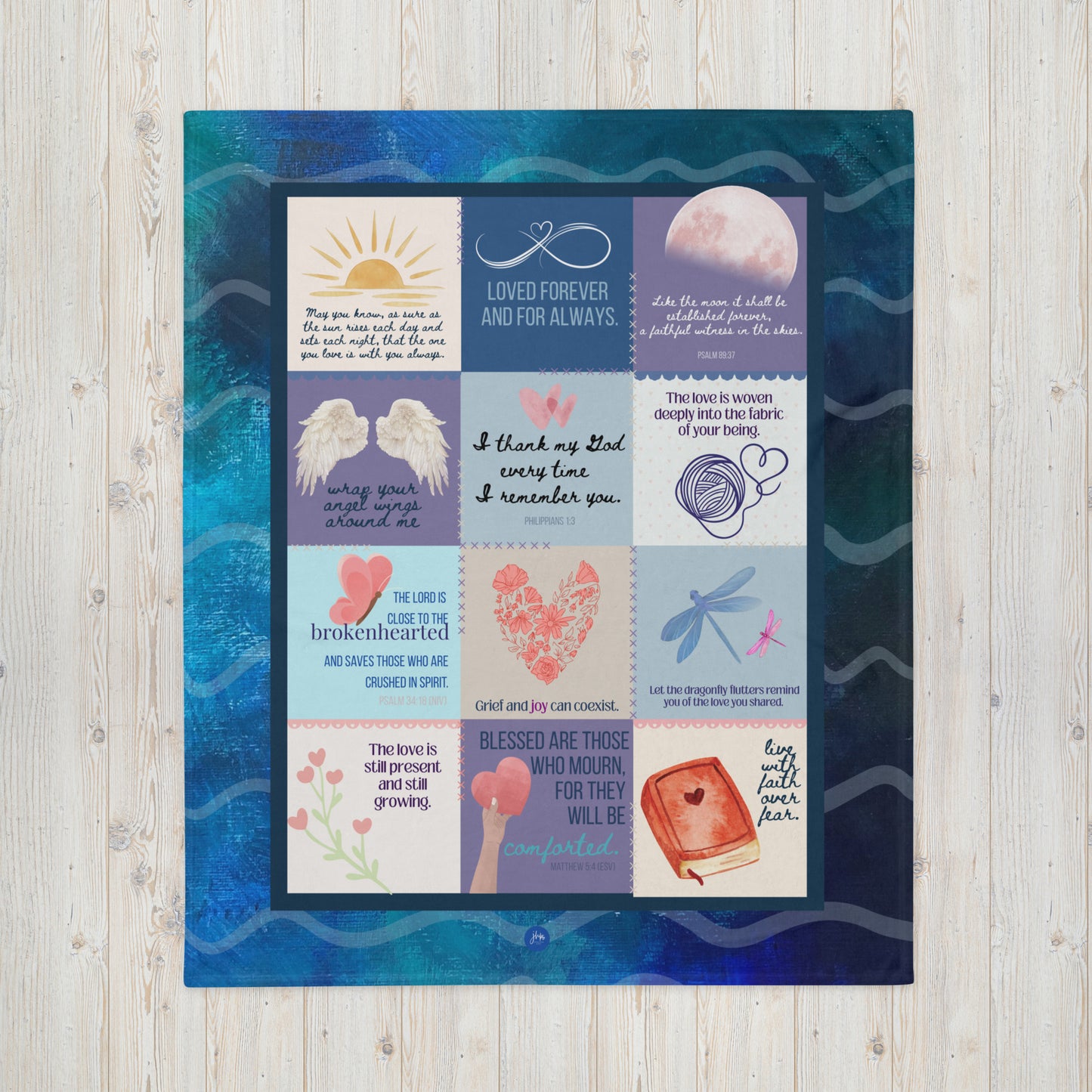 Grieving Heart Throw Blanket | Christian Sympathy Gift & Memorial Blanket