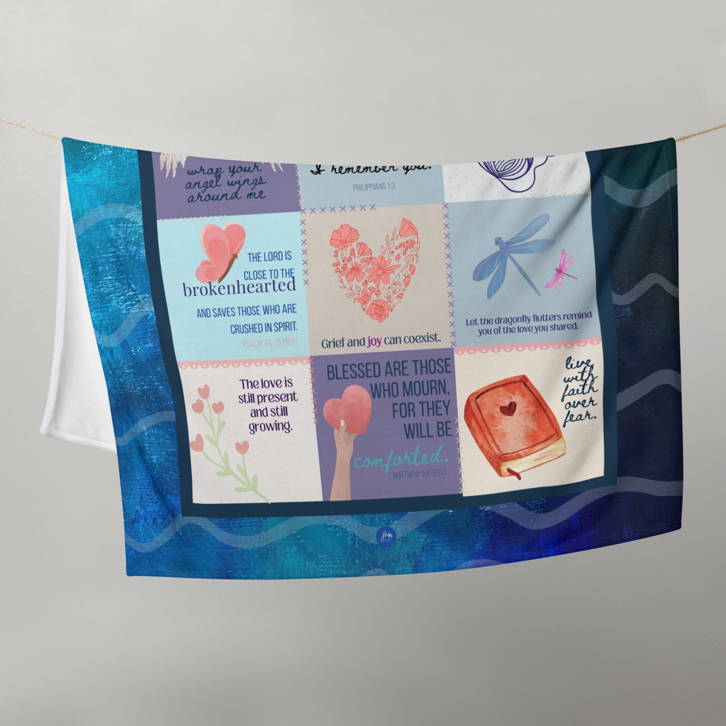 Grieving Heart Throw Blanket | Christian Sympathy Gift & Memorial Blanket