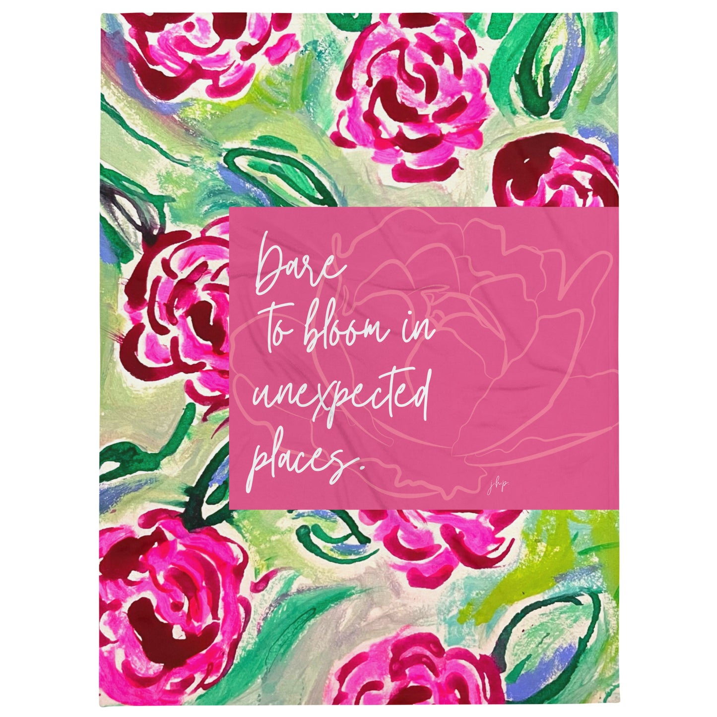 Dare to Bloom Throw Blanket