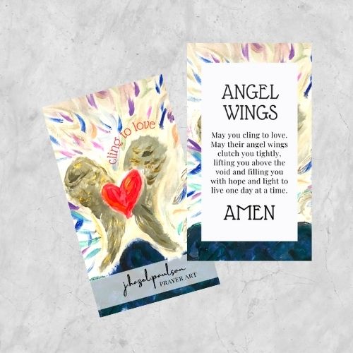 Angel Wings Prayer Card