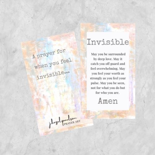 Invisible Prayer Card