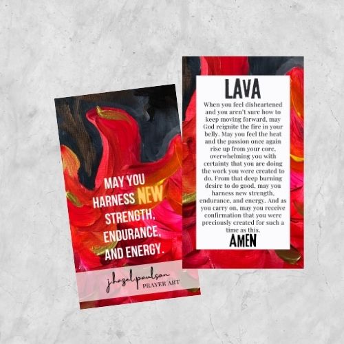 Lava Prayer Card