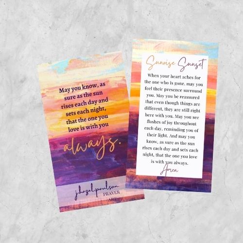 Sunrise Sunset Prayer Card