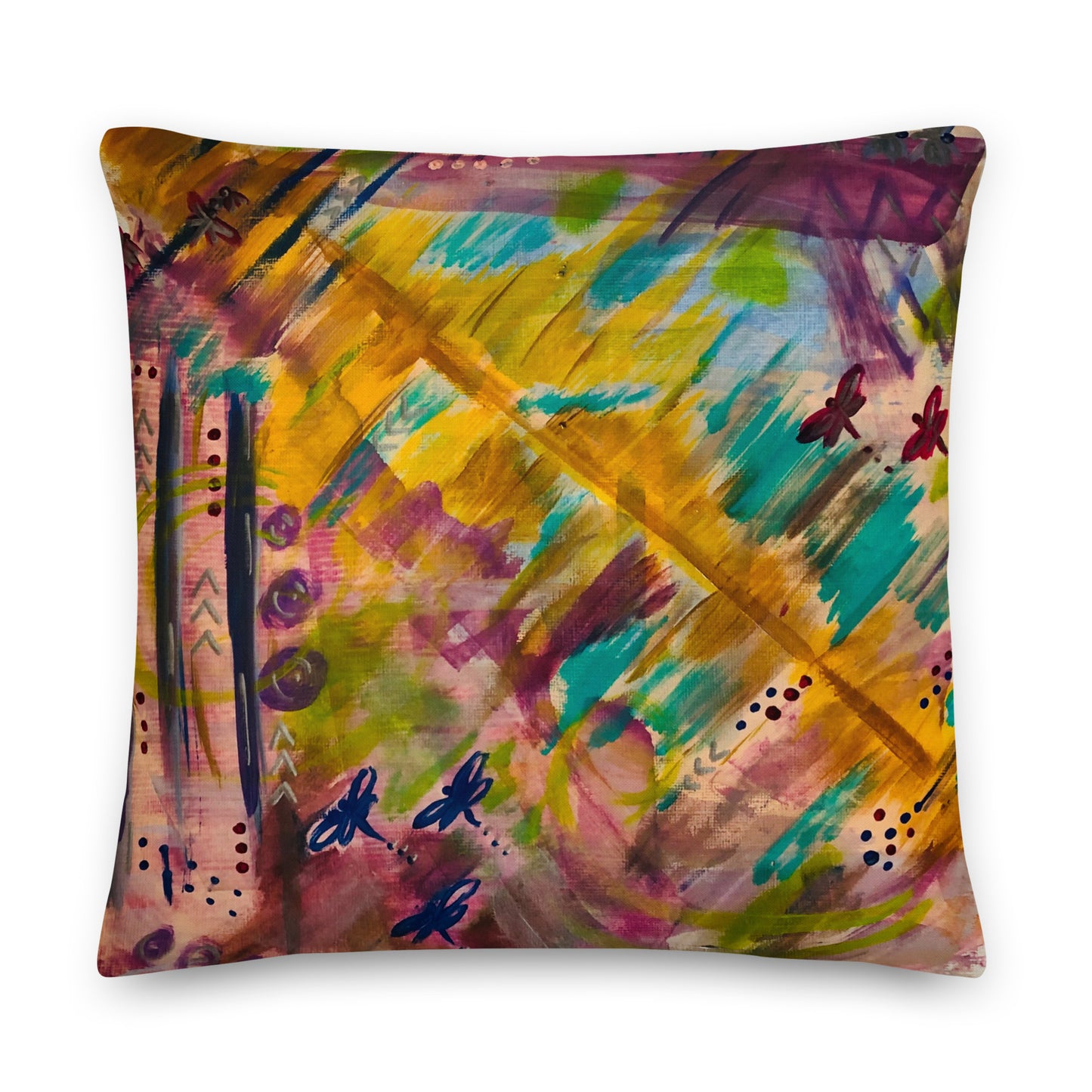 Dragonfly Flutters Throw Pillow