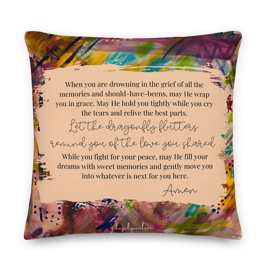 Dragonfly Flutters Throw Pillow