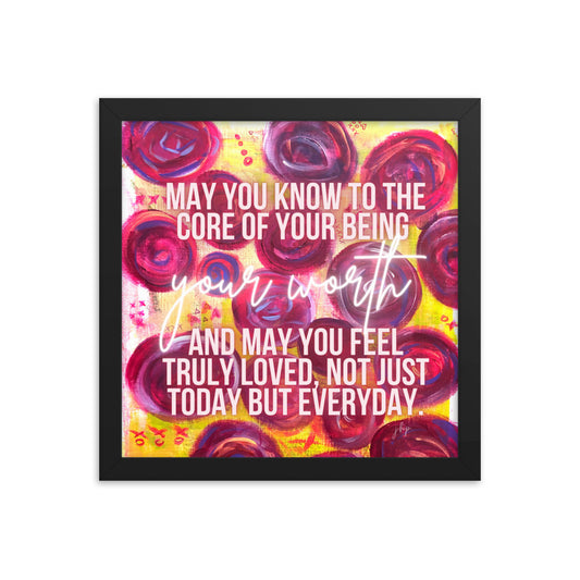 You Are Loved Framed Print 12x12"