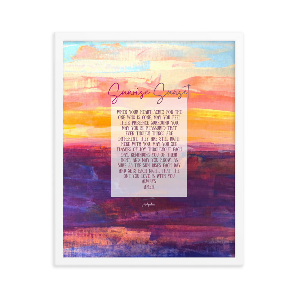 Sunrise Sunset Framed Print (Sizes Vary)