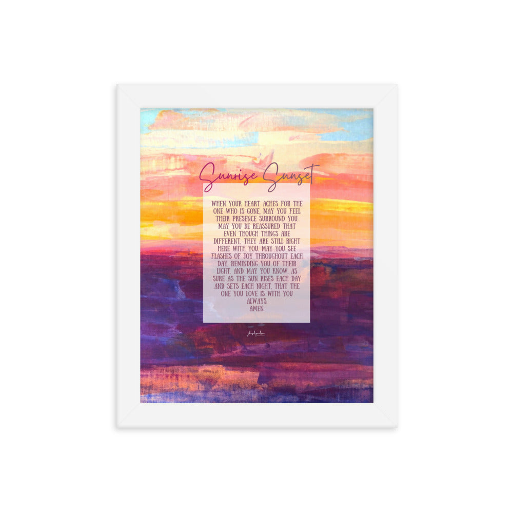 Sunrise Sunset Framed Print (Sizes Vary)